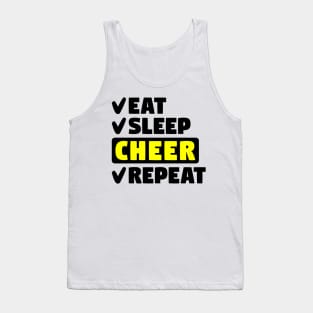 Eat, sleep, cheer, repeat Tank Top